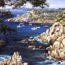 Схема вышивки «скалистая бухта»