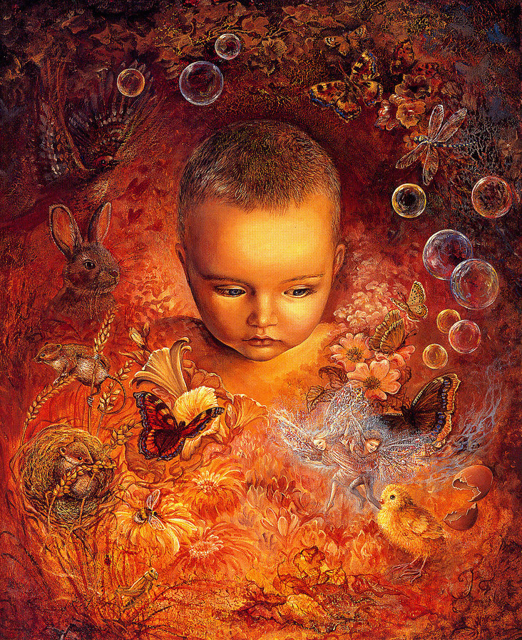 картины Жозефины Уолл - фэнтези, ребенок - оригинал