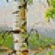 Предпросмотр схемы вышивки «березы, лето, пейзаж» (№852818)