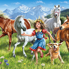 Схема вышивки «прогулка»