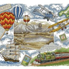 Схема вышивки «Виды транспорта»