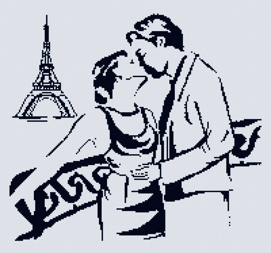 пара в париже - романтика, париж, пара, любовь - предпросмотр