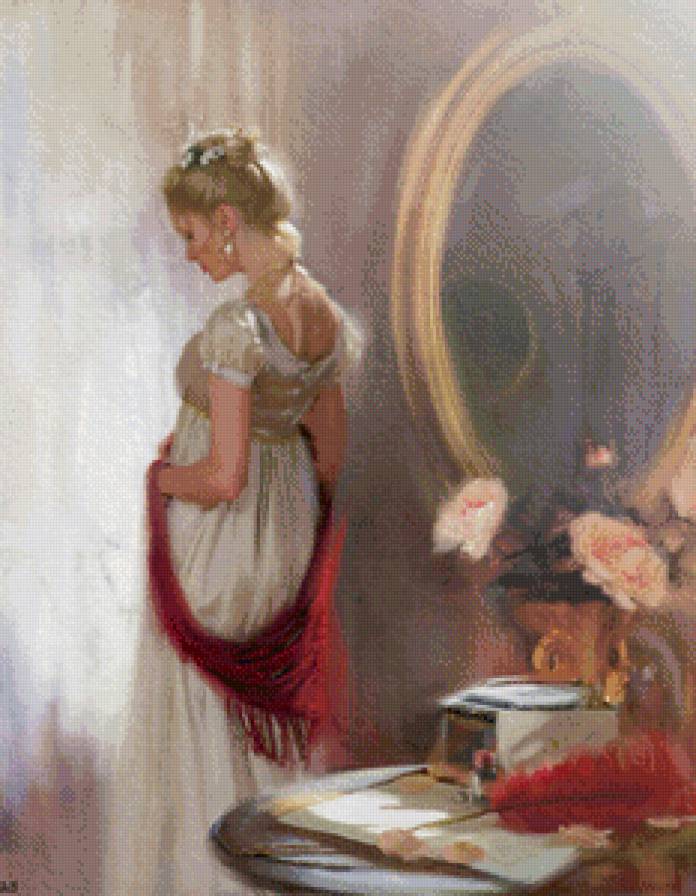 №853235 - зеркало, девушка - предпросмотр