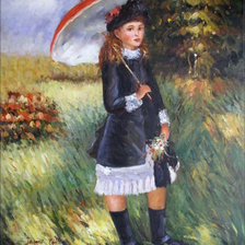 Схема вышивки «Девочка с зонтиком»