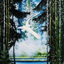 Схема вышивки «лебеди в небе»