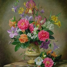 Схема вышивки «композиция из цветов»