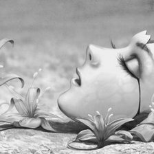 Схема вышивки «маска»