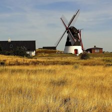 Схема вышивки «Мельница в поле»