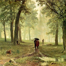 Схема вышивки «Дождь в дубовом лесу2»