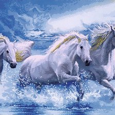 Схема вышивки «Лошади»