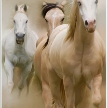 Схема вышивки «Лошади»