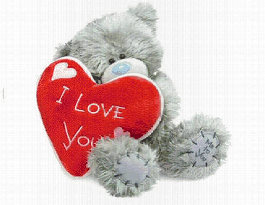 Теддик и сердечко. - мишка, любовь, тедди, сердце - предпросмотр