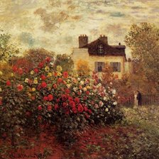 Схема вышивки «Моне, Сад в Аржантейе»