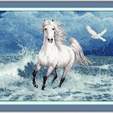 Схема вышивки «Белая лошадь»