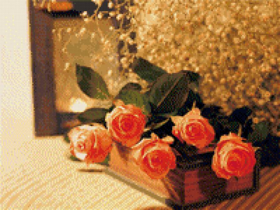 Розы на книге 2 - книга, розы - предпросмотр