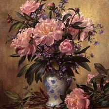 Схема вышивки «пионы»