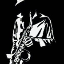 Схема вышивки «саксофонист»