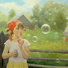 Схема вышивки «Мыльные пузыри»