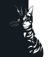 Схема вышивки «кошка»