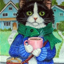 Схема вышивки «Кот»