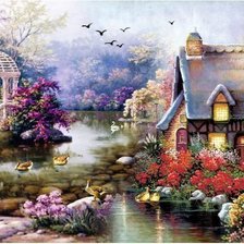 Схема вышивки «Пейзаж»