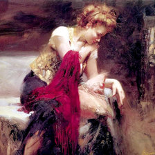 Схема вышивки «Женщина»