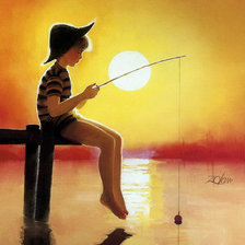 Схема вышивки «Рыболов»