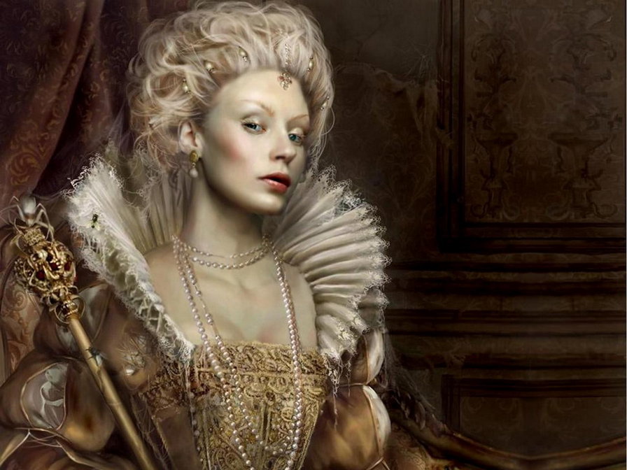 Леди 18 век - женщина, портрет - оригинал