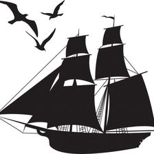 Схема вышивки «кораблик»