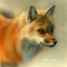 Схема вышивки «лиса»