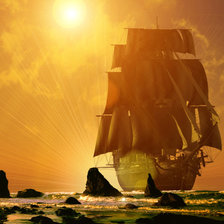 Схема вышивки «Парусник»