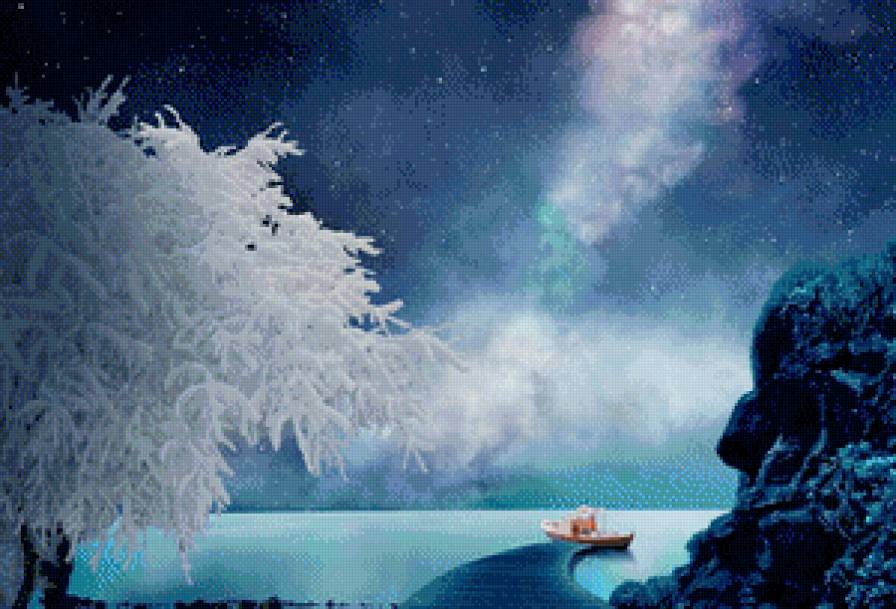 №855661 - зима, звезды, небо - предпросмотр