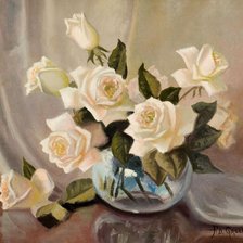 Схема вышивки «кремовые розы»