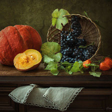 Схема вышивки «осень на комоде»