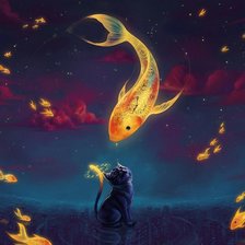 Схема вышивки «рыба»