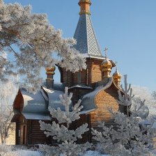 Схема вышивки «зимний день»