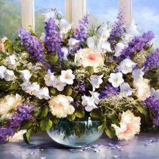 Схема вышивки «букет с колокольчиками»