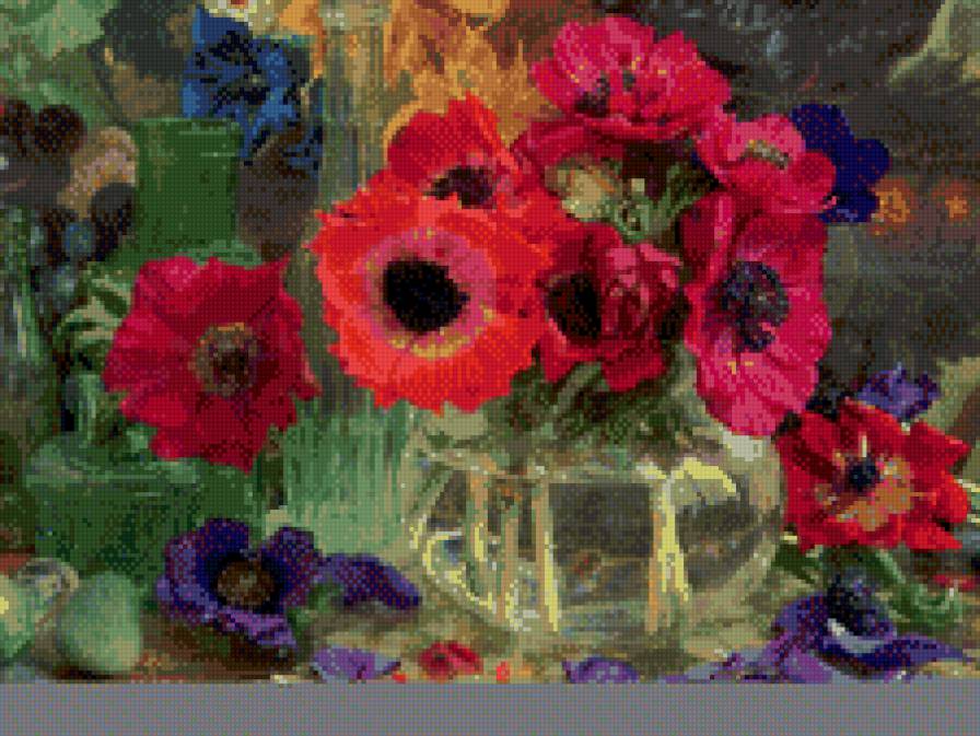 Разные маки2 - натюрморт - предпросмотр