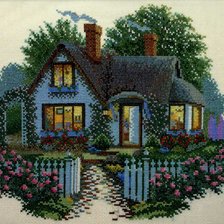 Схема вышивки «уютный домик»