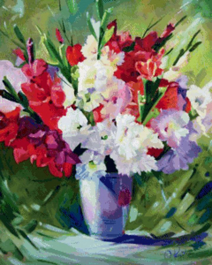 №856461 - гладиолусы, цветы, букет - предпросмотр