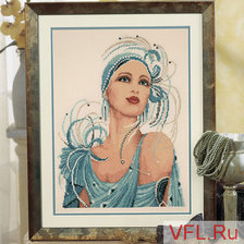 Схема вышивки «дама»