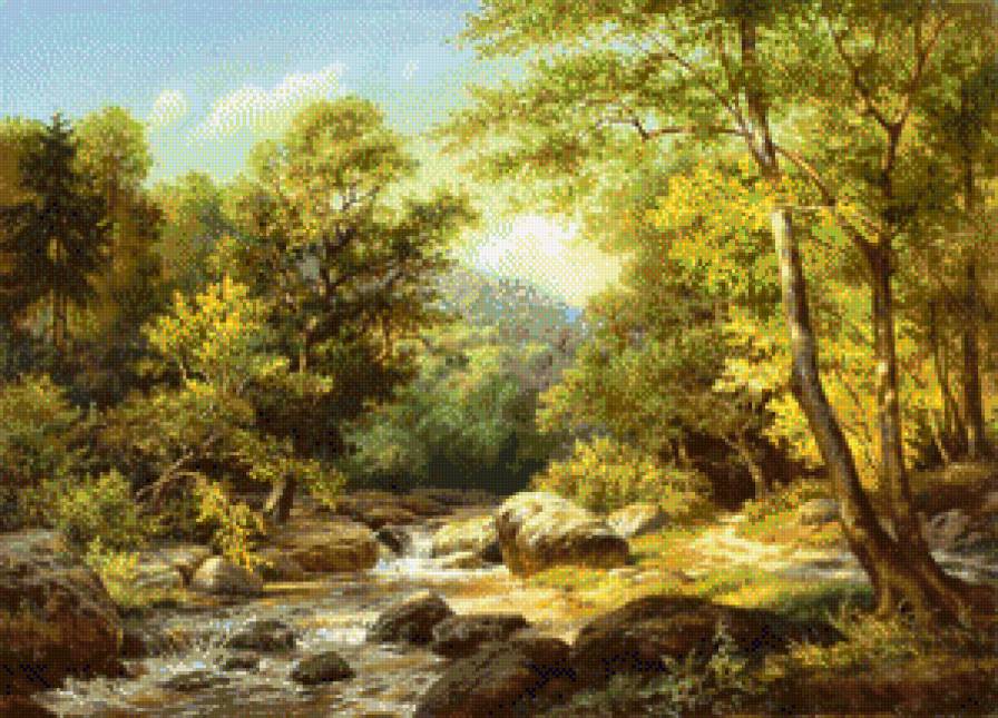 горная река - природа - предпросмотр