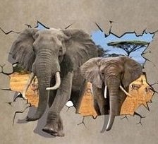 Схема вышивки «Слоны»