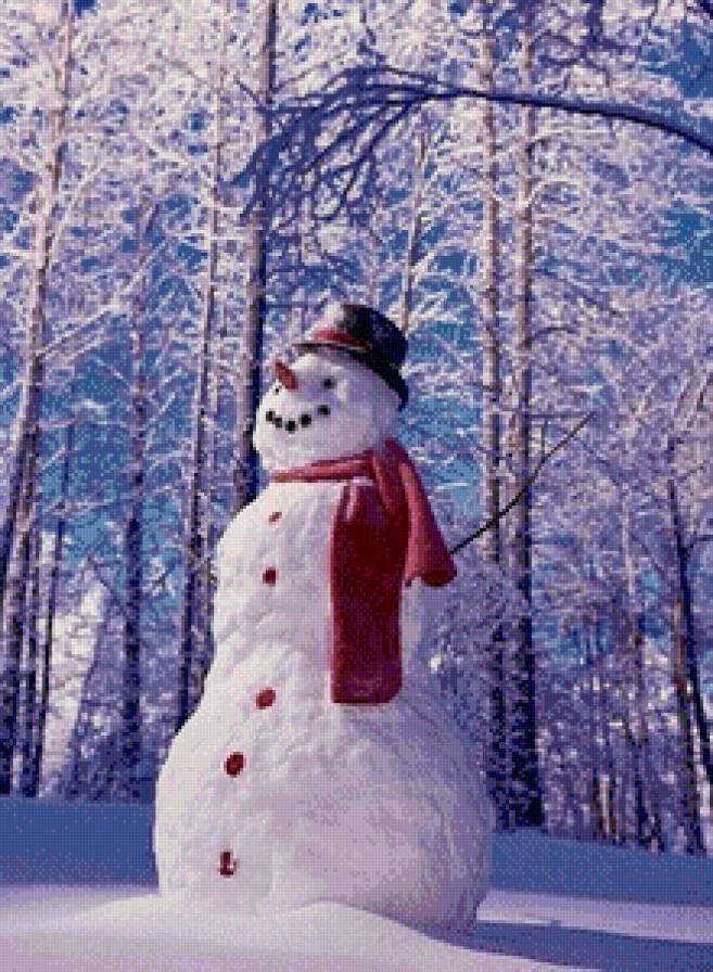 Снеговик - снег, зима, снеговик - предпросмотр