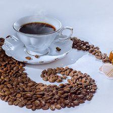 Схема вышивки «кофе»