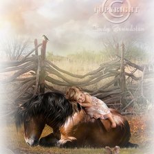 Схема вышивки «подружились»