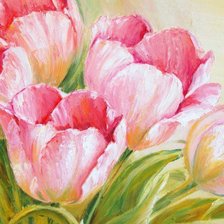 Схема вышивки «тюльпаны»