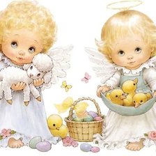 Схема вышивки «Пасхальные ангелочки»