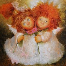 Схема вышивки «ангелочки»