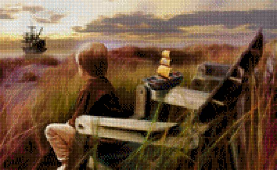 в ожидании мечты - мечты, корабль, дети - предпросмотр